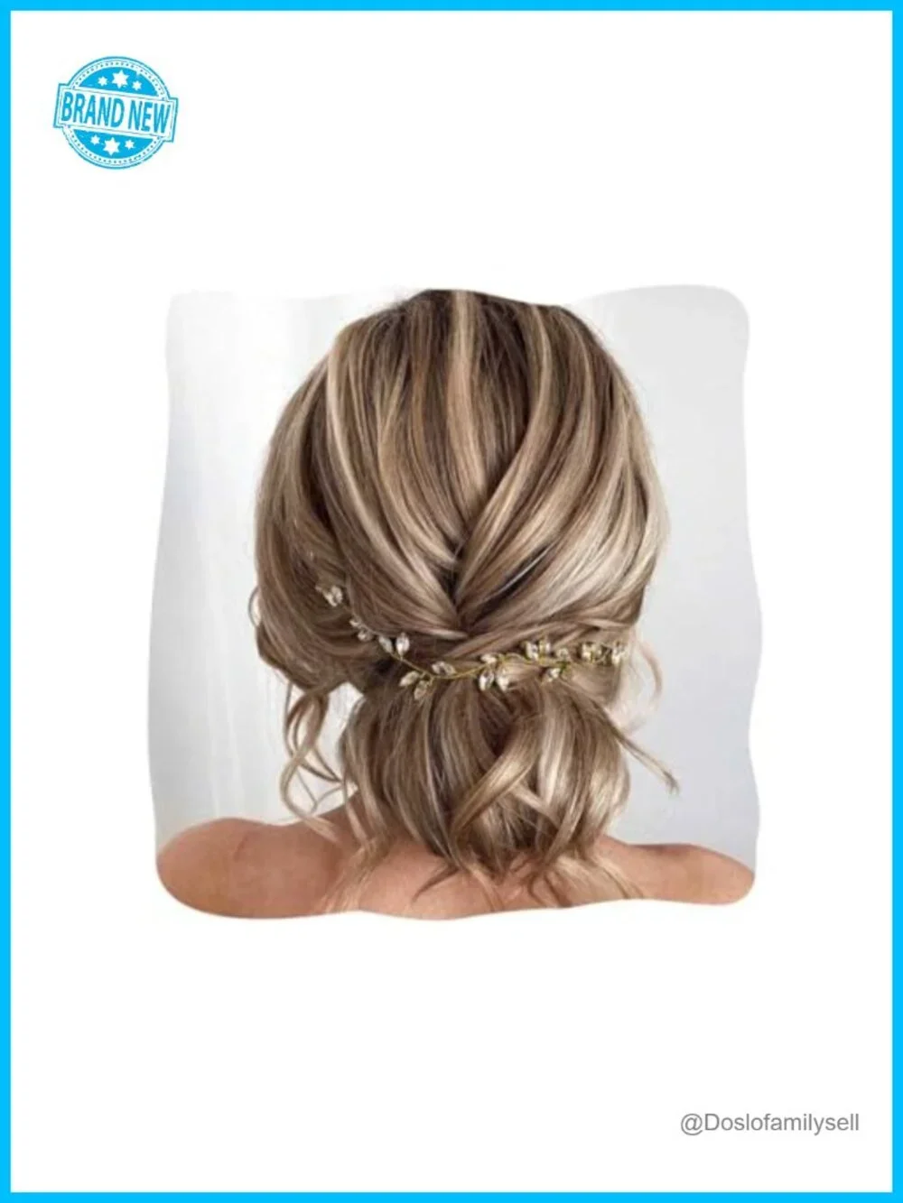 Crystal Rhinestone Wedding Hair Vine Gold Bridal Headpiece